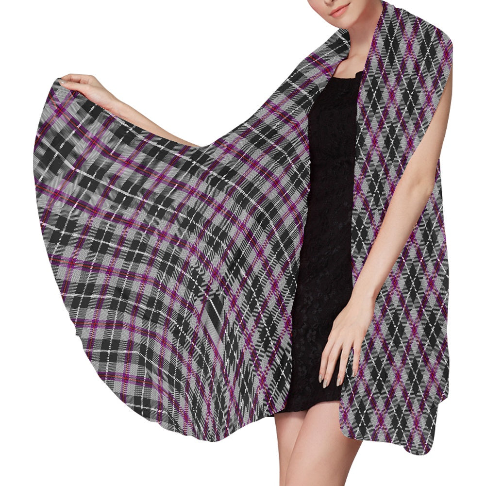 Cornish - Jewell Tartan Bias Chiffon Scarf