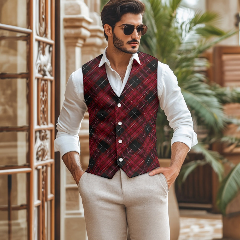 Pride of Wales Tartan Suit vest jacket