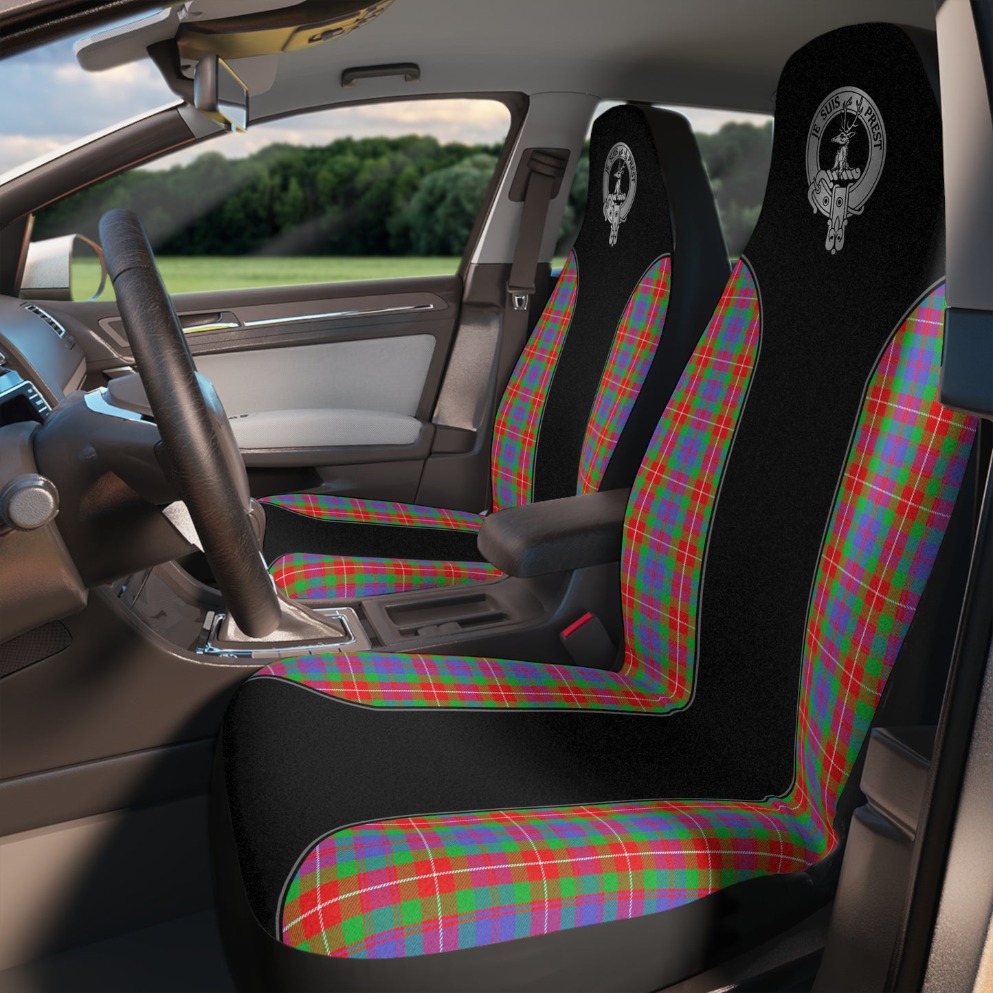 Clan Fraser Crest & Tartan Car Seat Covers