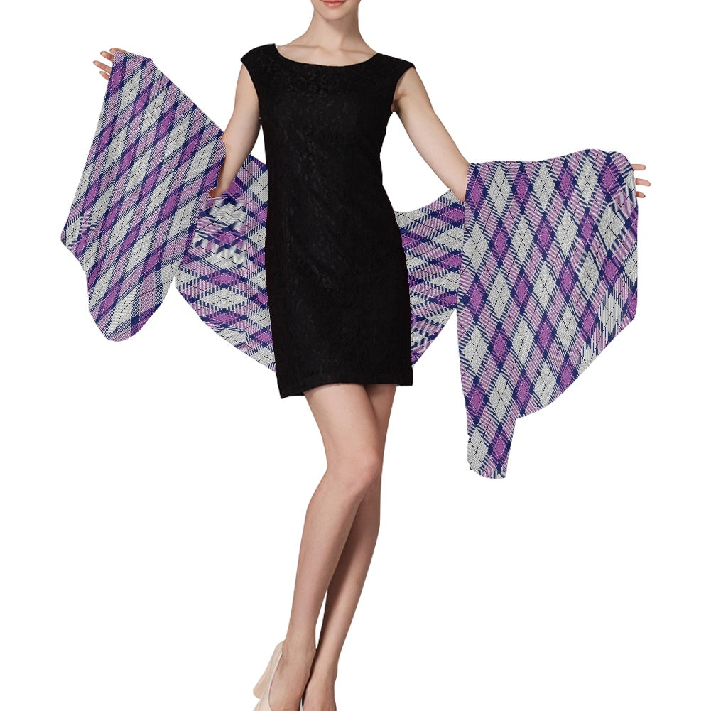 Dance - Kerr Orchid Tartan Bias Chiffon Scarf