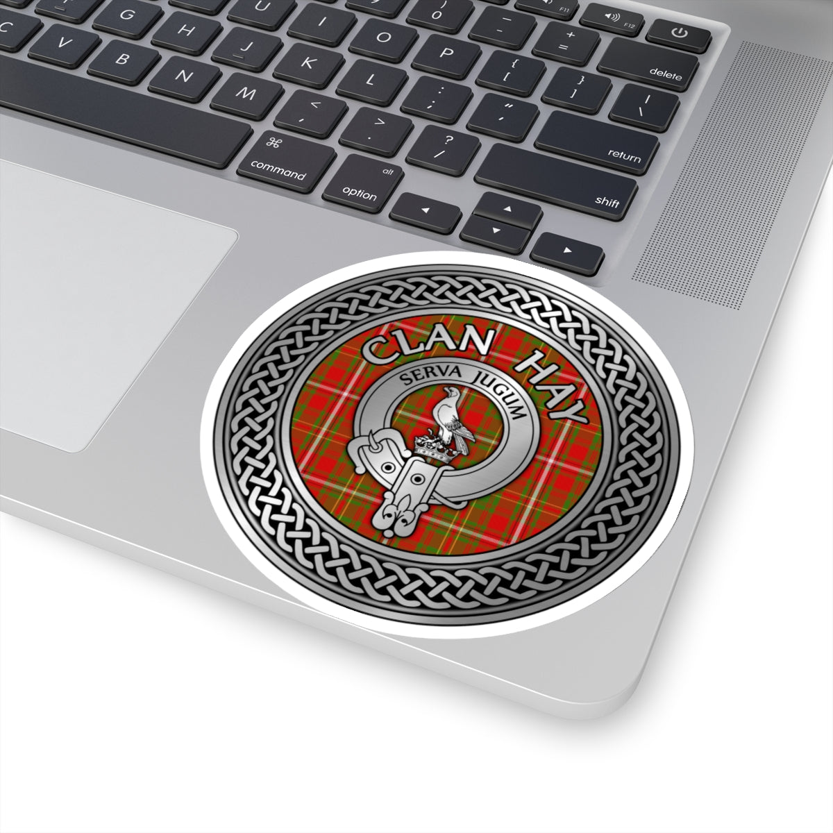 Clan Hay Crest & Tartan Knot Kiss-Cut Stickers