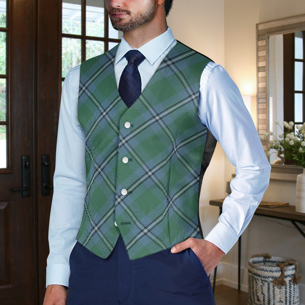 Clan Irvine of Drum Tartan Bias Suit vest jacket