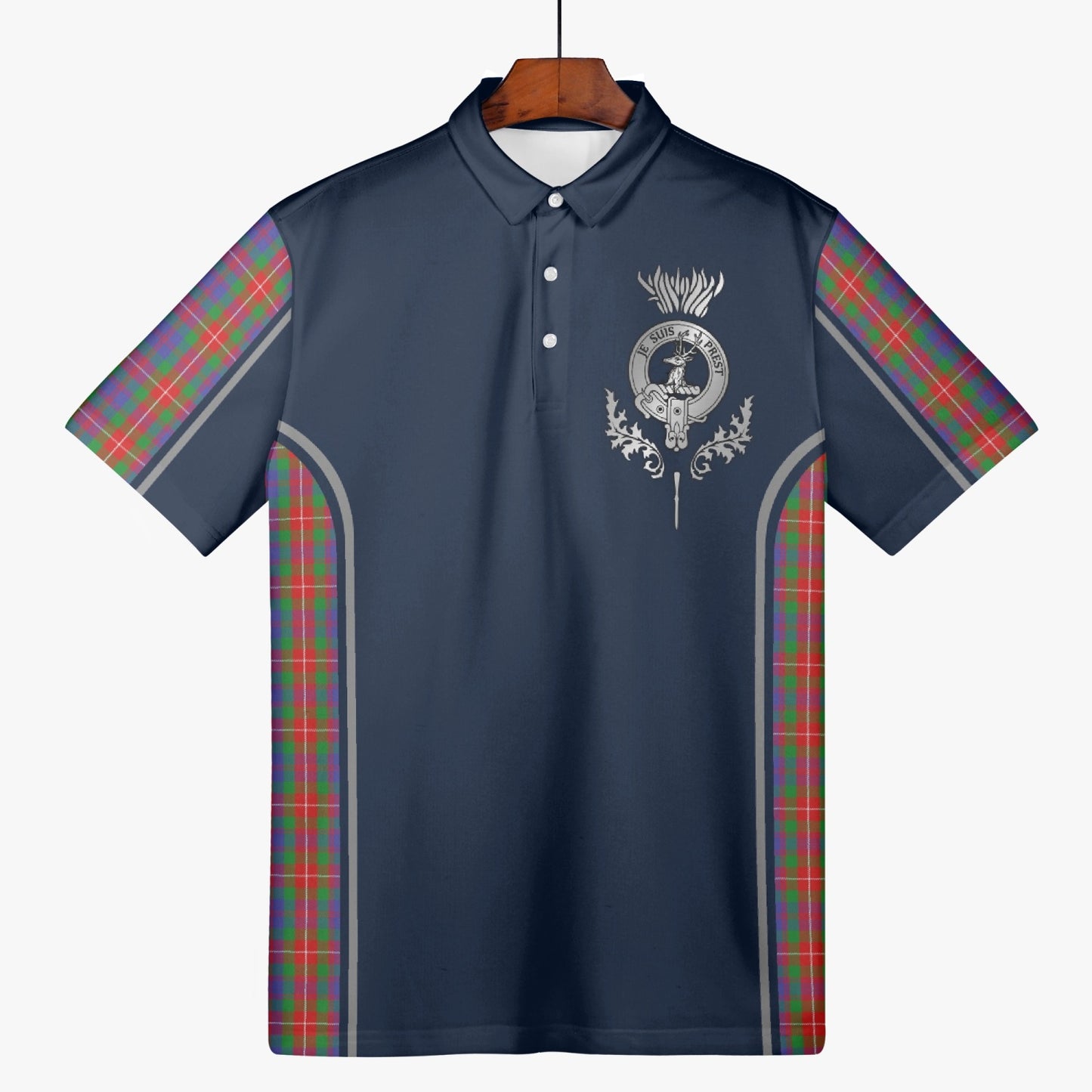 Clan Fraser Crest & Tartan Polo Shirt