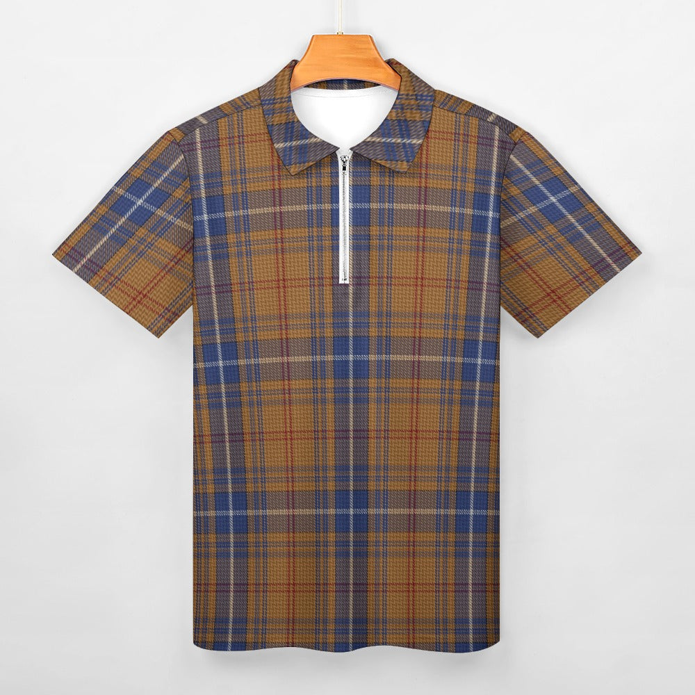 US State - New Jersey Tartan Short sleeve polo shirt