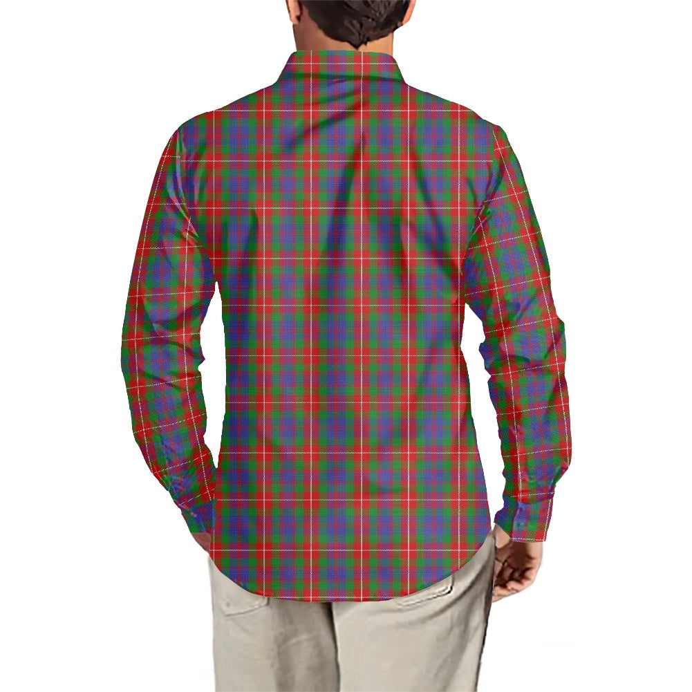Clan Fraser of Lovat Tartan Men's long-sleeved shirt