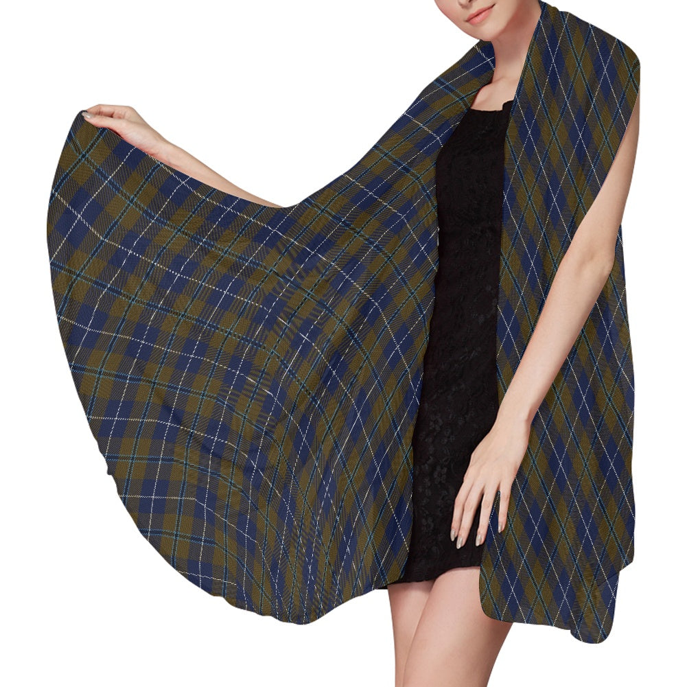 Clan Douglas Brown Tartan Bias Chiffon Scarf