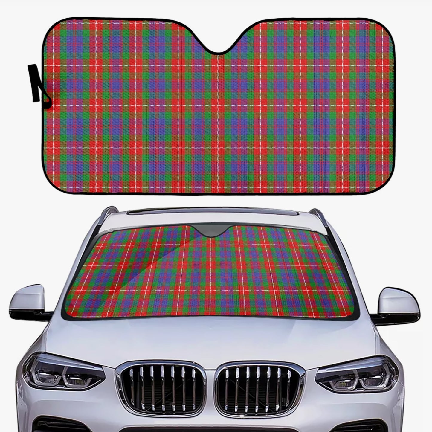 Clan Fraser Tartan Car Windshield Sun Shade