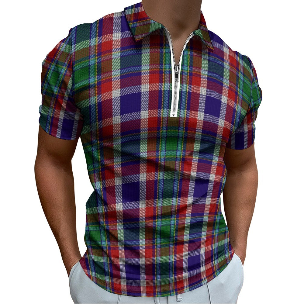 US State - Ohio Tartan Short sleeve polo shirt