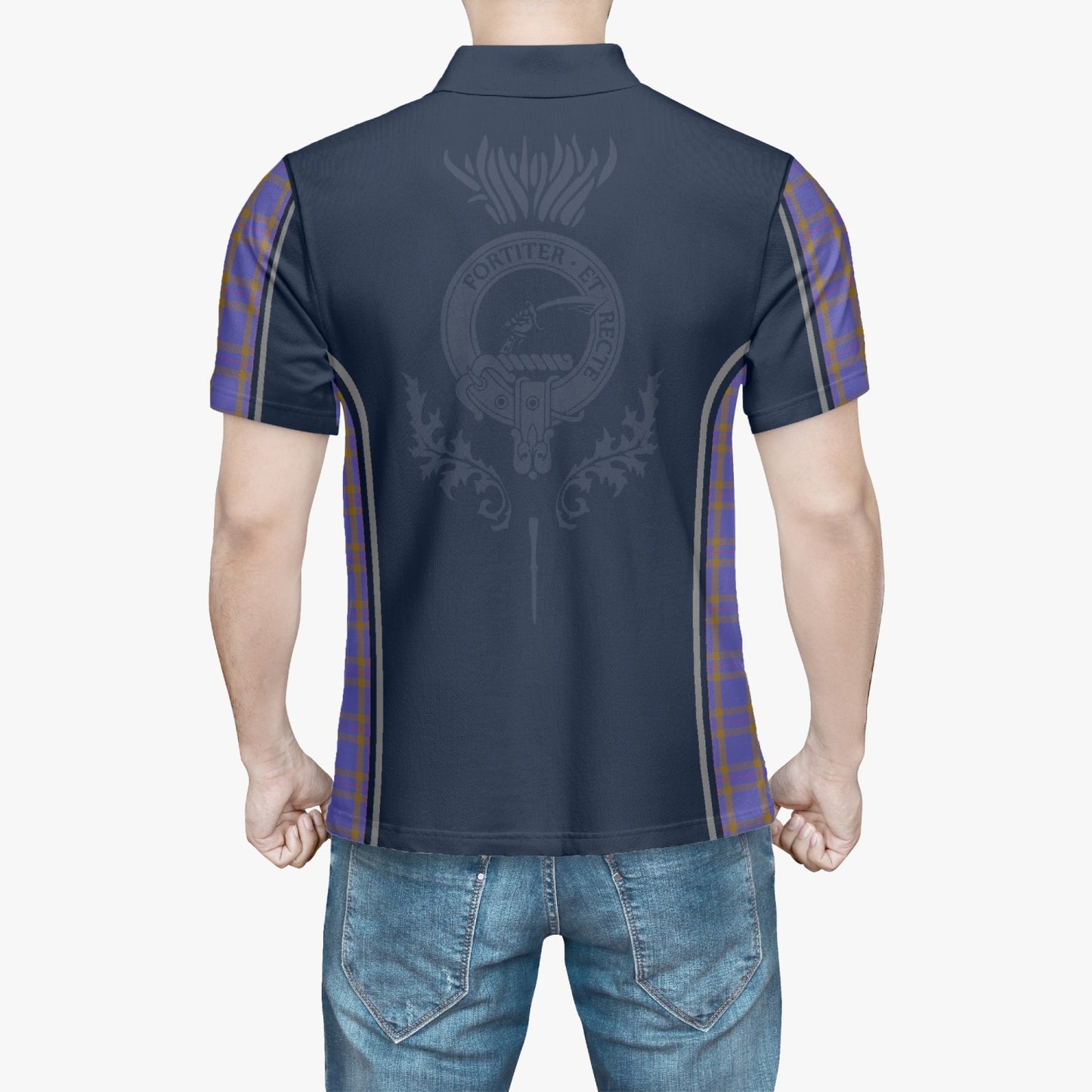 Clan Eliott Crest & Tartan Polo Shirt