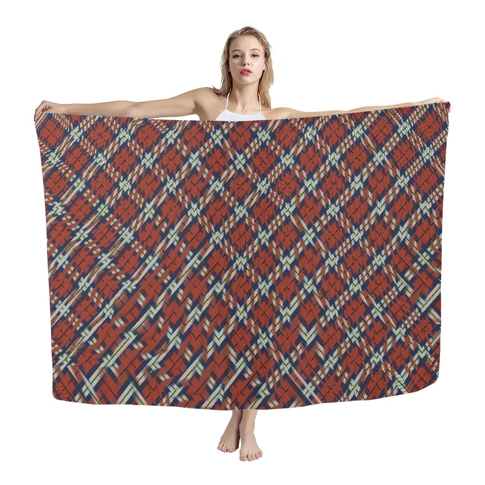 Breizh | Breton | Bretagne Bro-Sant-Malou Tartan Chiffon Scarf Bias