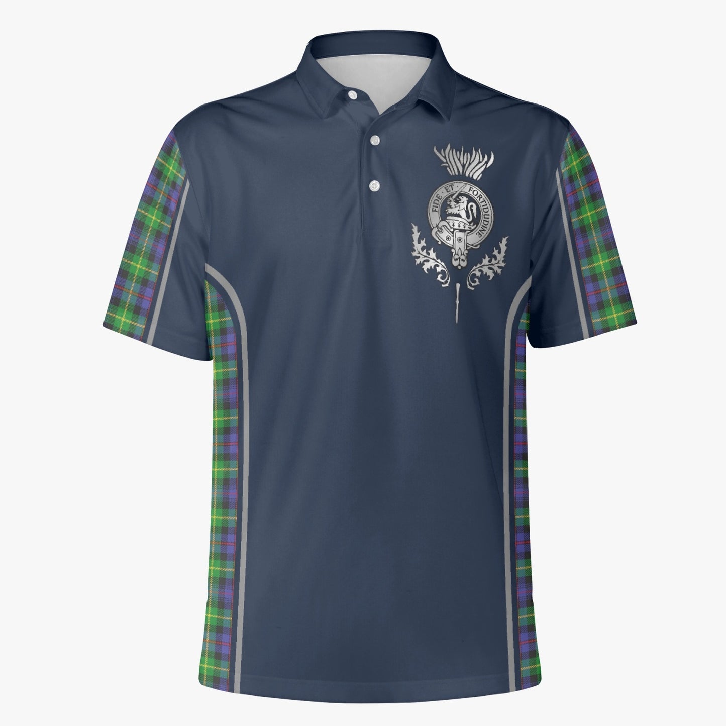 Clan Farquharson Crest & Tartan Polo Shirt