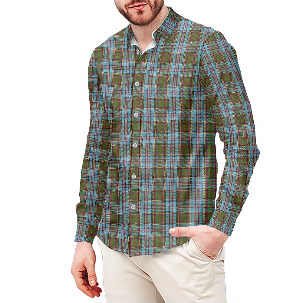 Clan Anderson Tartan Men's long-sleeved shirt