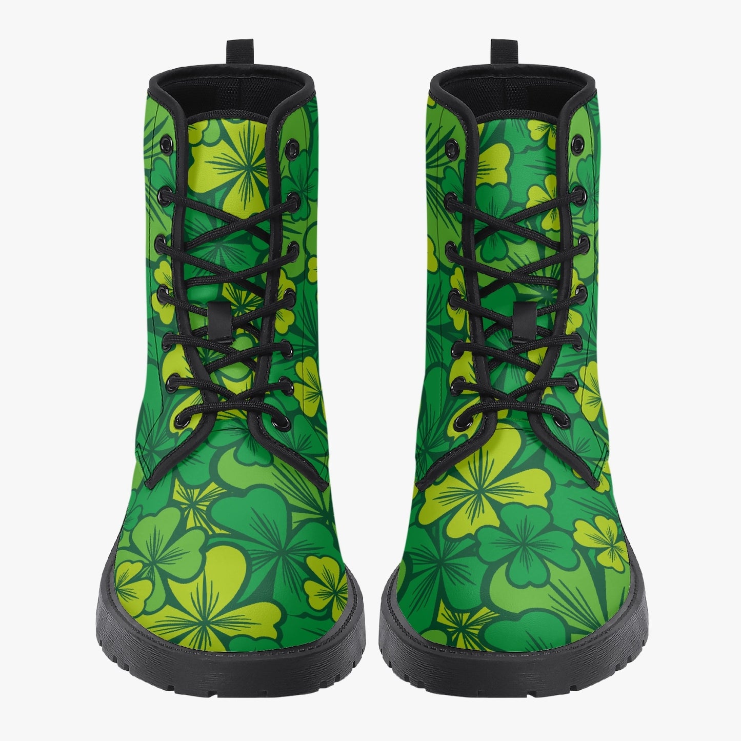 Irish Shamrock Leather Boots