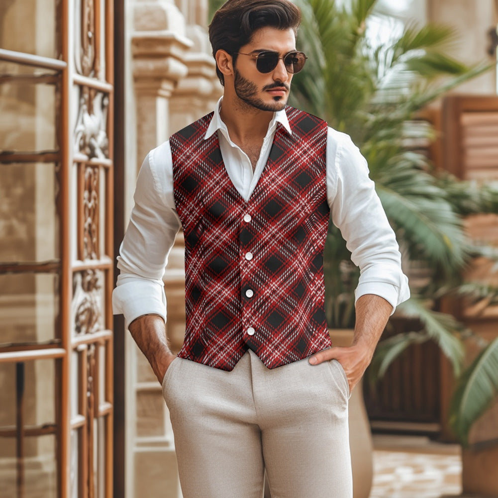 Tweedside District Tartan Suit vest jacket