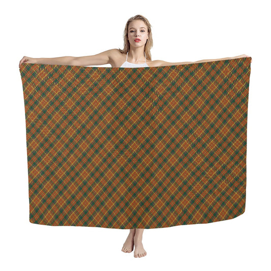 Irish County Monaghan Tartan Bias Chiffon Scarf