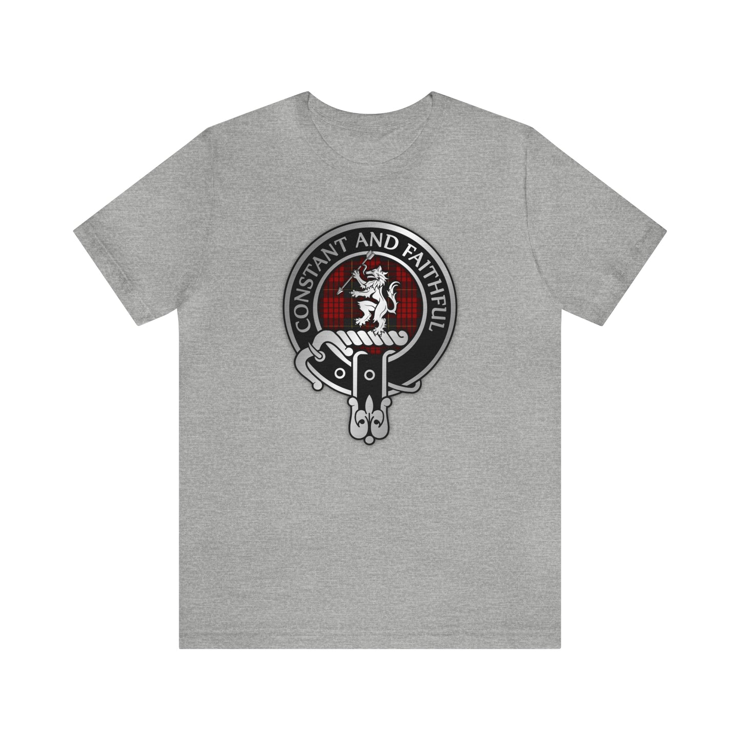 Clan MacQueen Crest & Tartan | Unisex T-Shirt