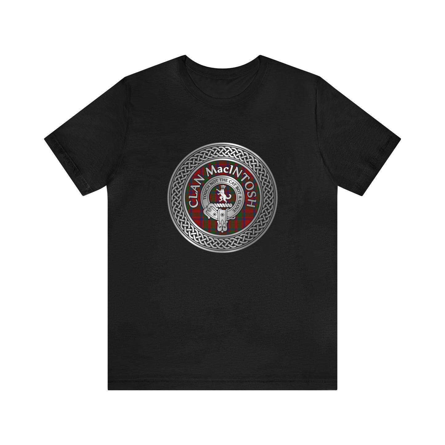 Clan MacIntosh Crest & Tartan Knot | Unisex T-Shirt