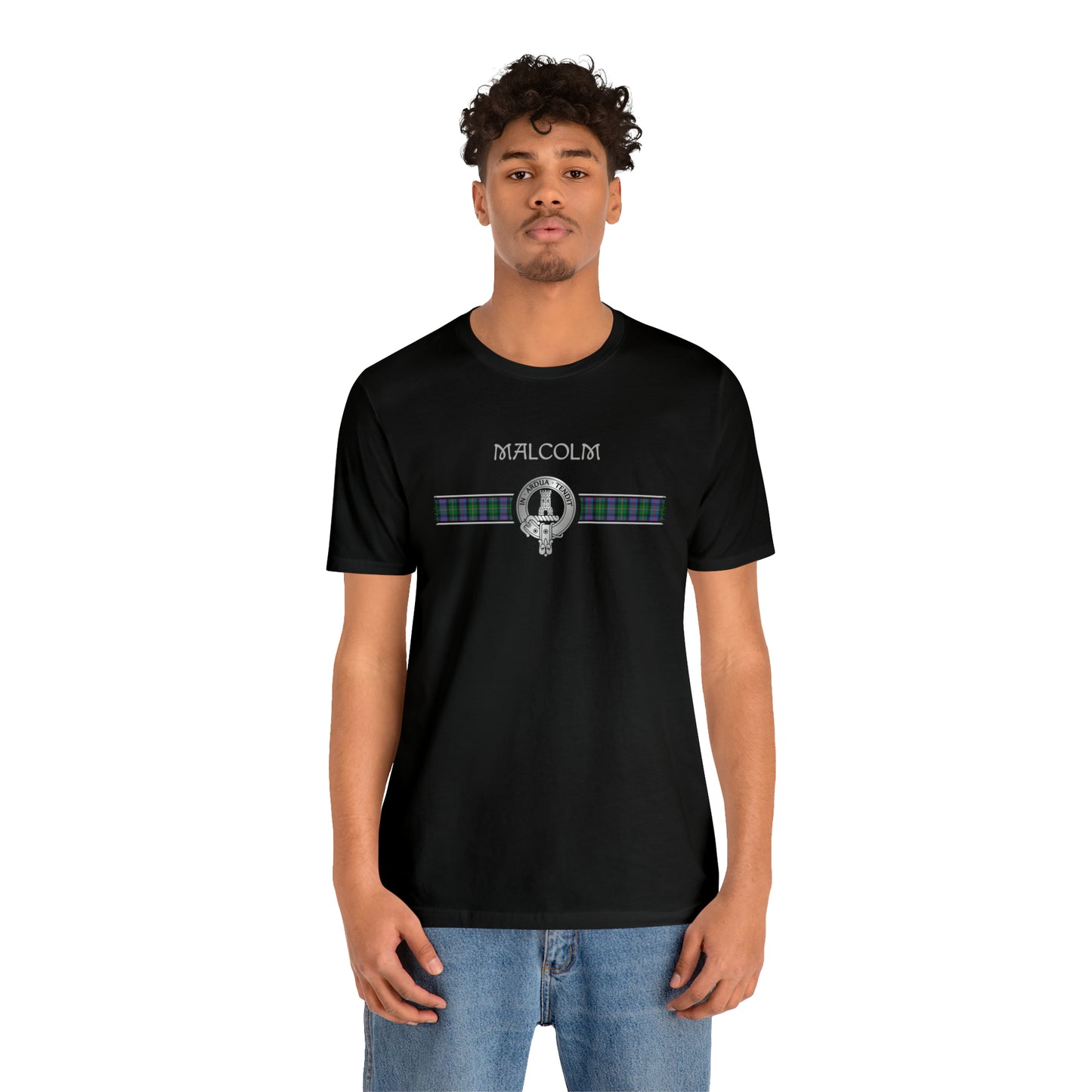 Clan Malcolm Crest & Tartan | Unisex T-Shirt