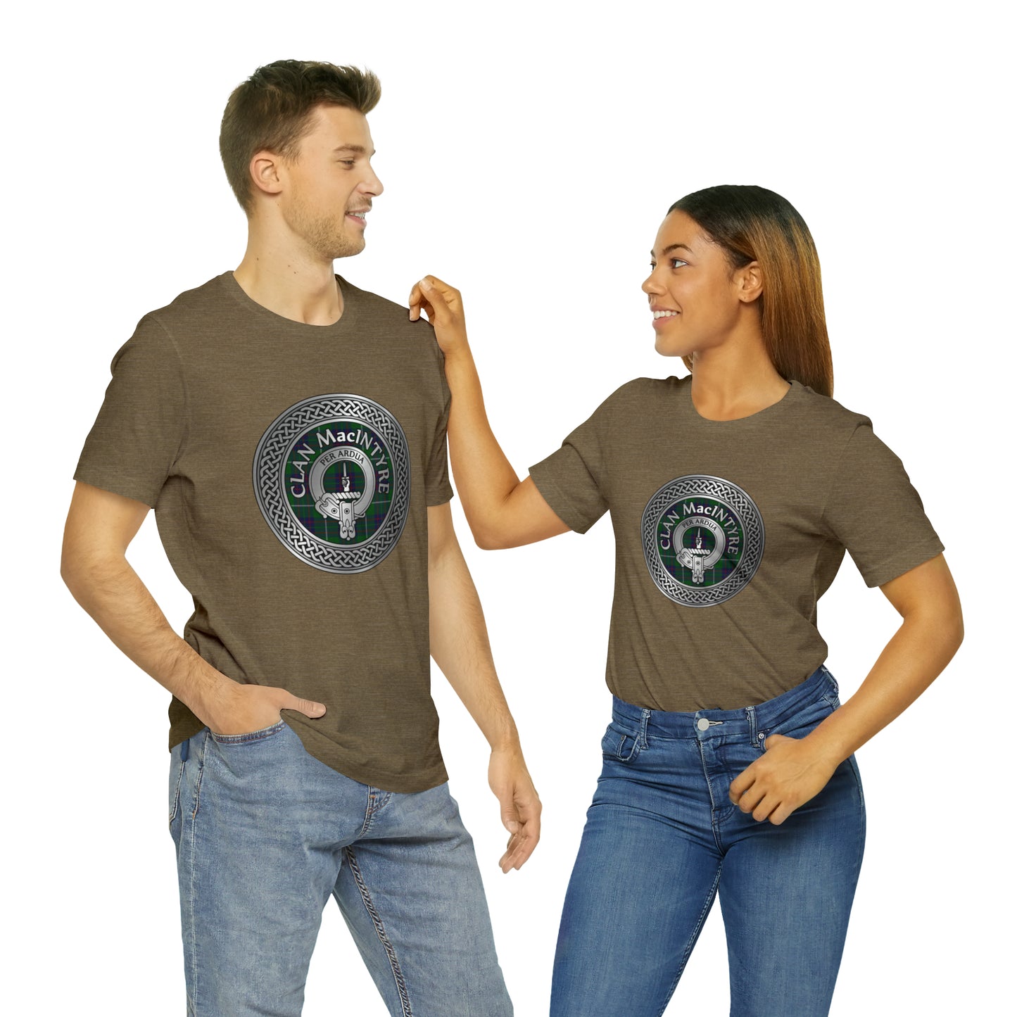 Clan MacIntyre Crest & Tartan Knot | Unisex T-Shirt