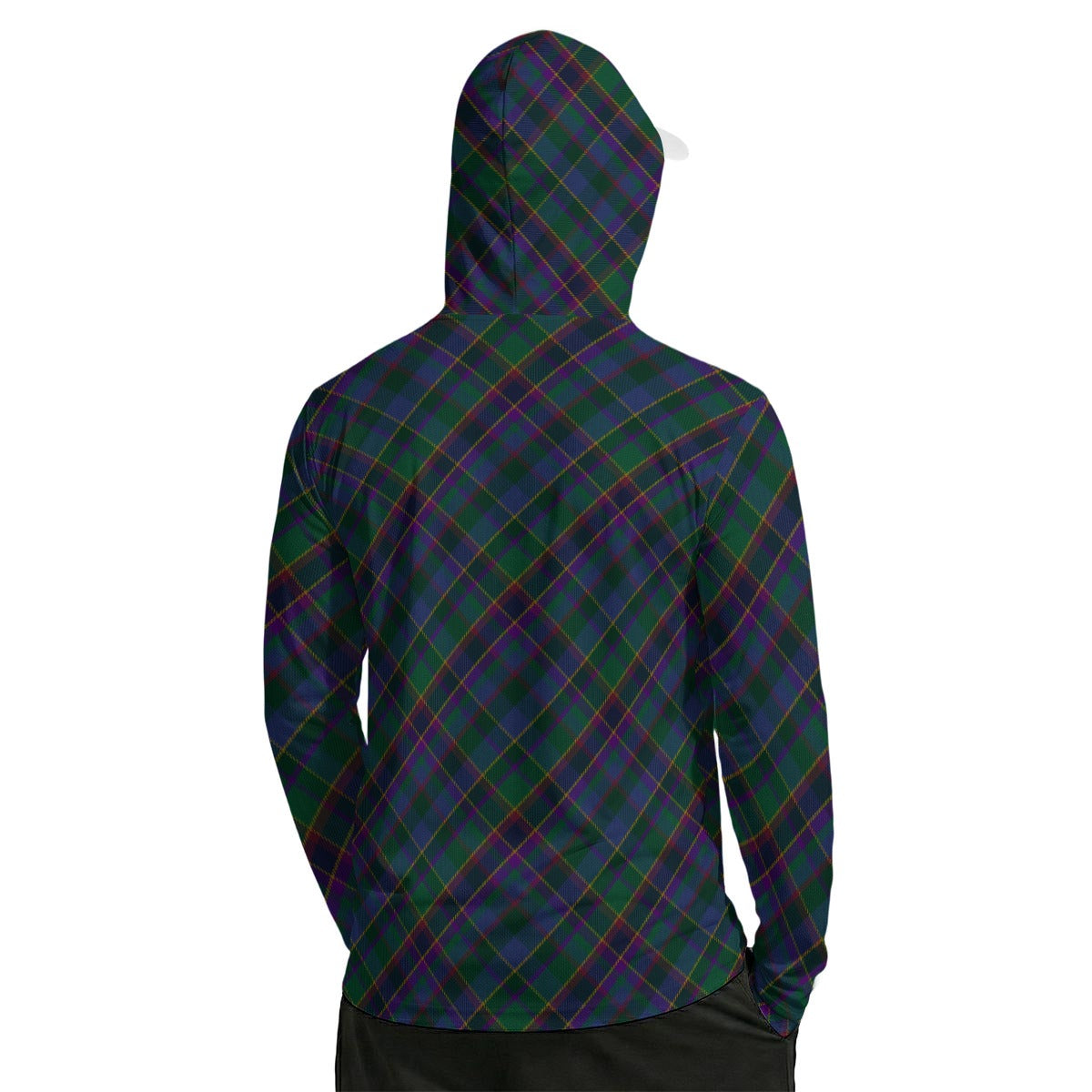 Fourth Fold Tartan | Men’s Sun Protection Hoodie with Face Cover and Thumb Holes