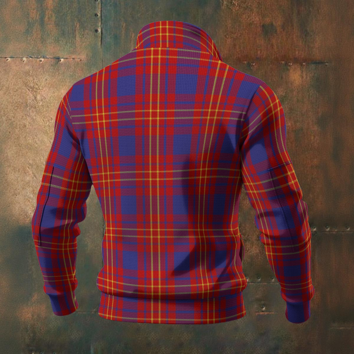 Irish - Butler Tartan | Men's Thick Knit Fleece Jacket