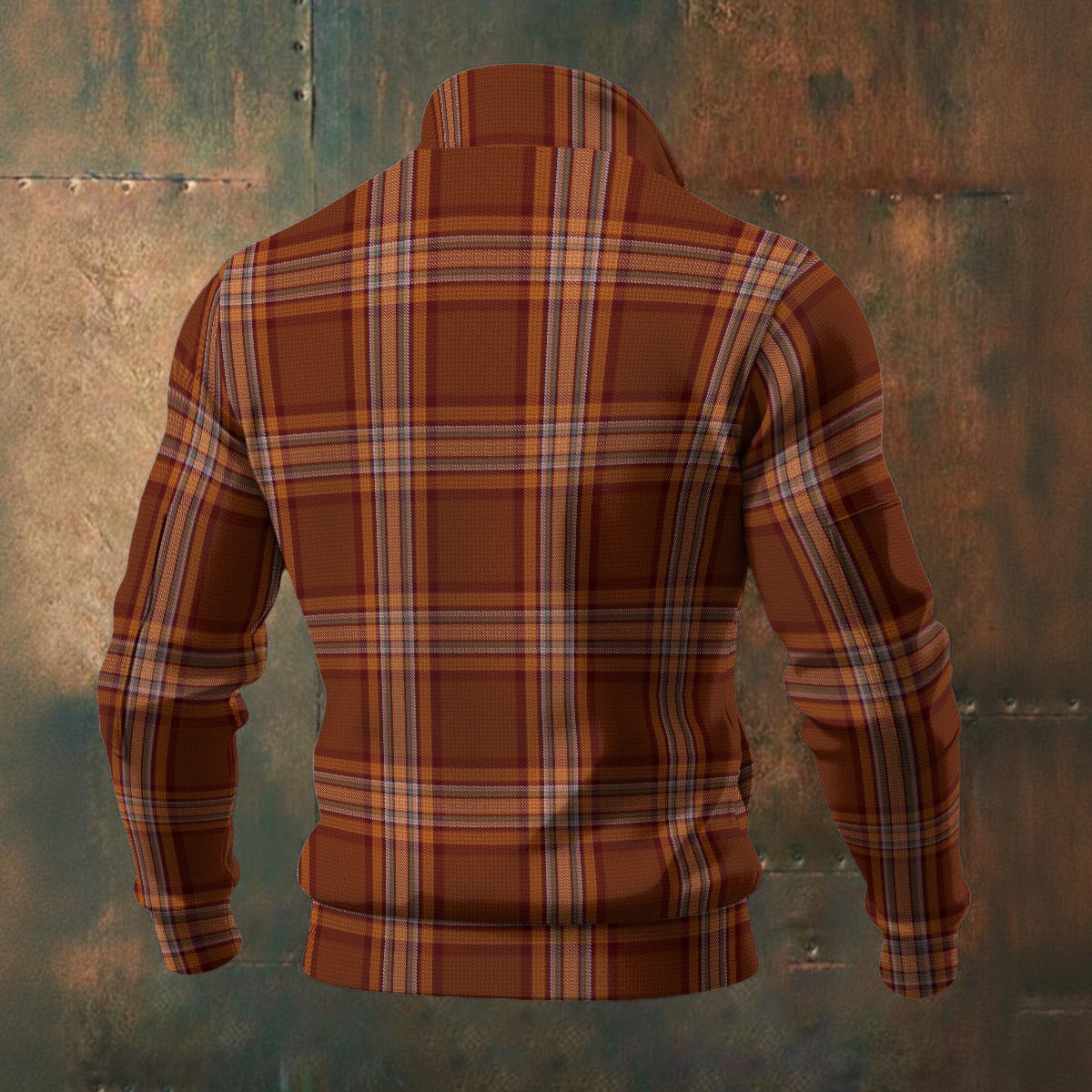 Irish - County Down Tartan | Men's Thick Knit Fleece Jacket