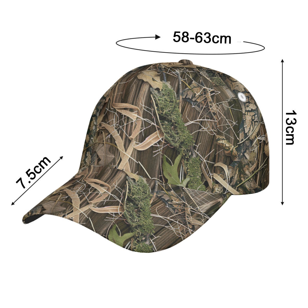 Bark & Leaf Scatter Camouflage | Hunting Camo | Peaked Cap