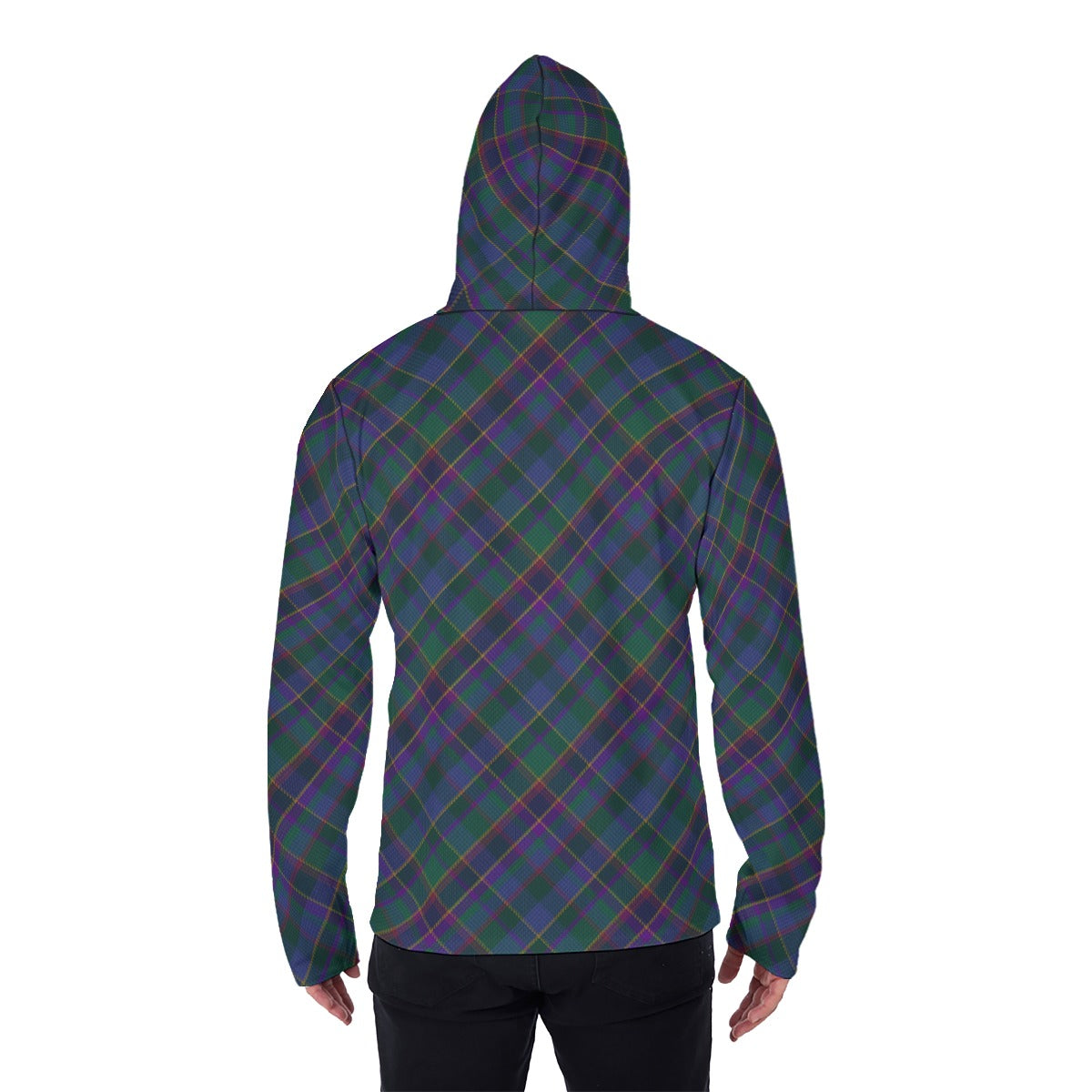 Fourth Fold Tartan | Men's Heavy Fleece Hoodie With Mask