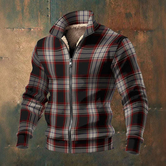 Breton - Bro Wened Tartan | Men's Thick Knit Fleece Jacket