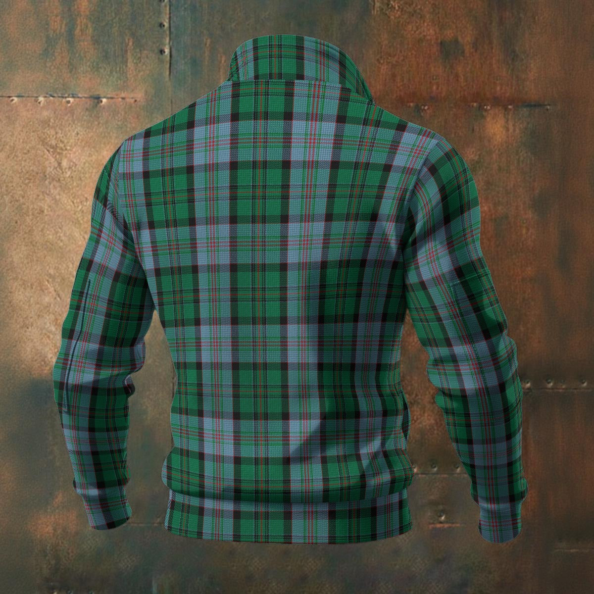 Irish - Munster Tartan | Men's Thick Knit Fleece Jacket