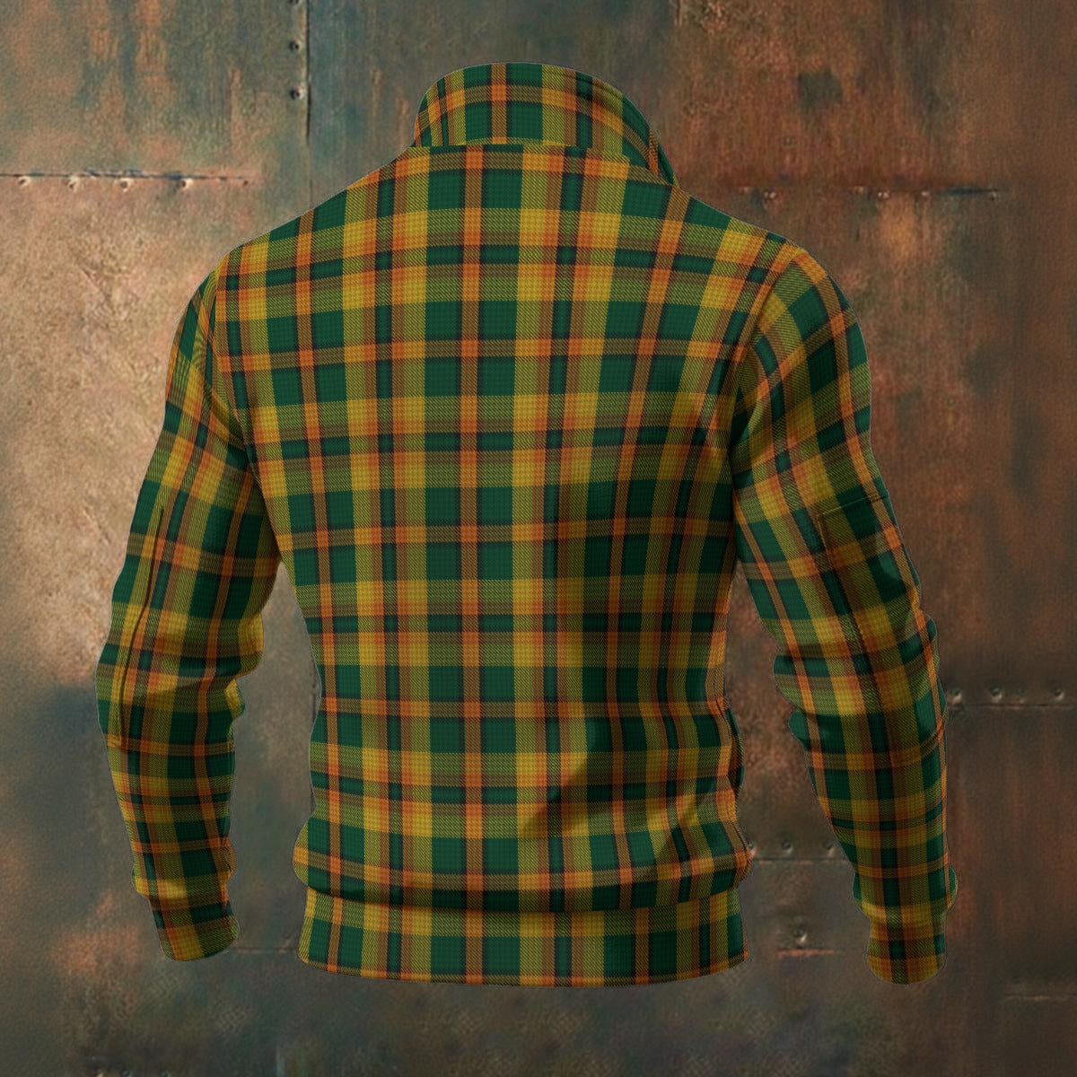 Irish - County Derry Tartan | Men's Thick Knit Fleece Jacket