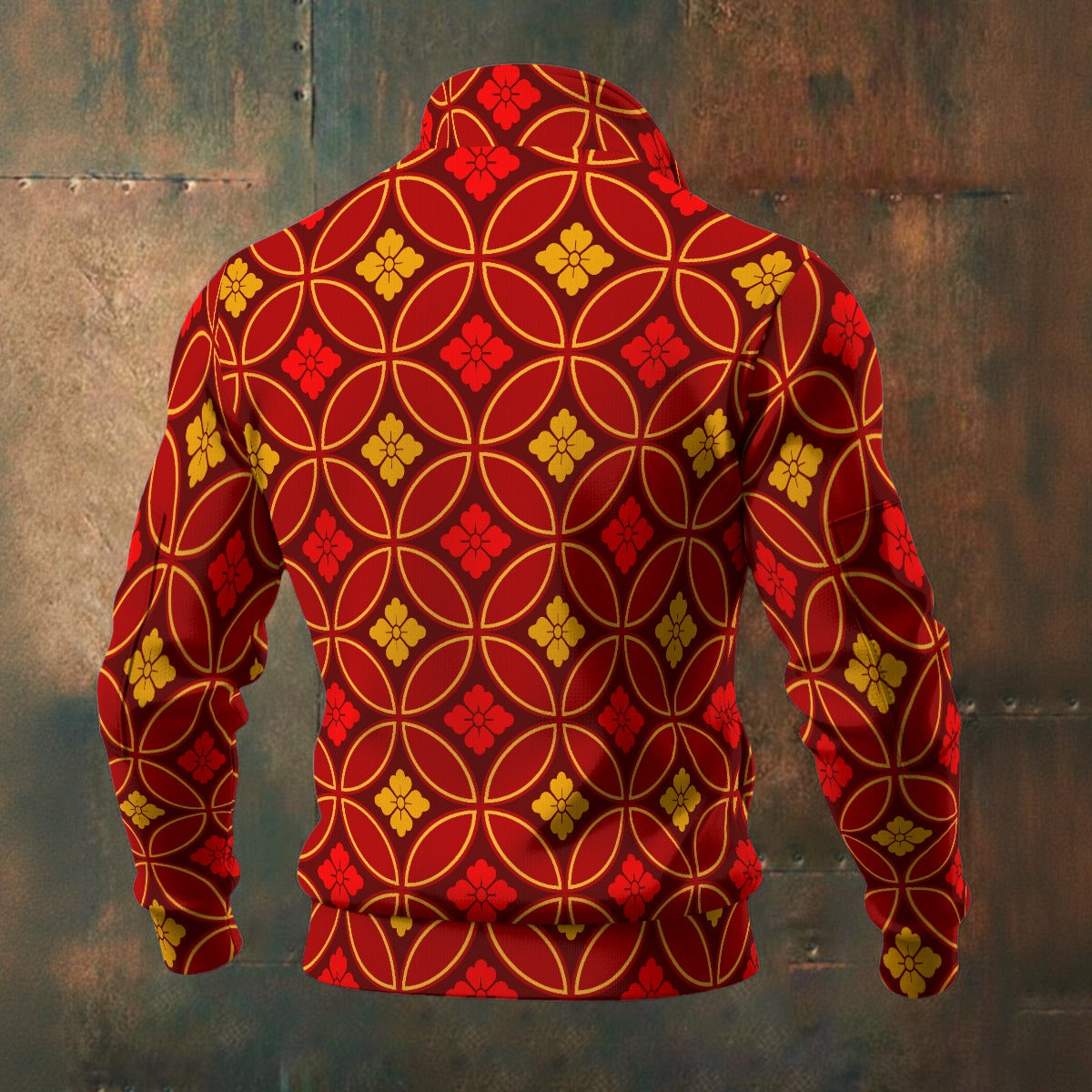 Japanese - Wagara - Shippo - Men's Thick Knit Fleece Jacket