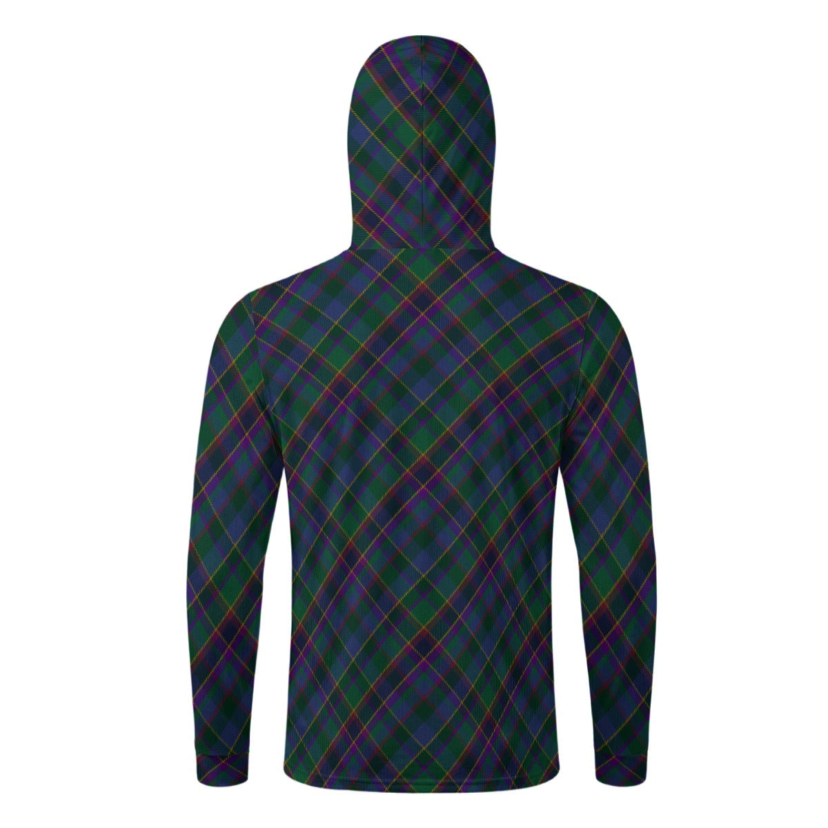 Fourth Fold Tartan | Men’s Sun Protection Hoodie with Face Cover and Thumb Holes