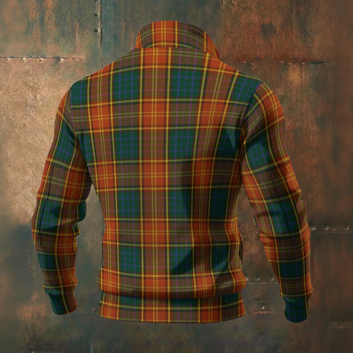 Irish - County Roscommon Tartan | Men's Thick Knit Fleece Jacket