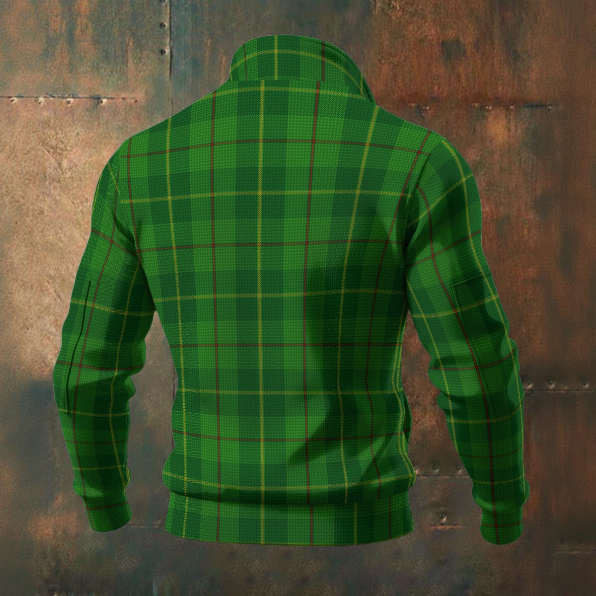 District - Galloway Green Tartan | Men's Thick Knit Fleece Jacket