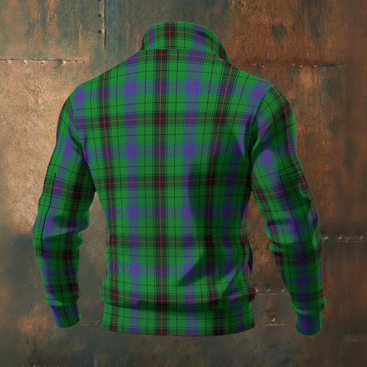 Clan Davidson Tartan Men's Thick Knit Fleece Jacket