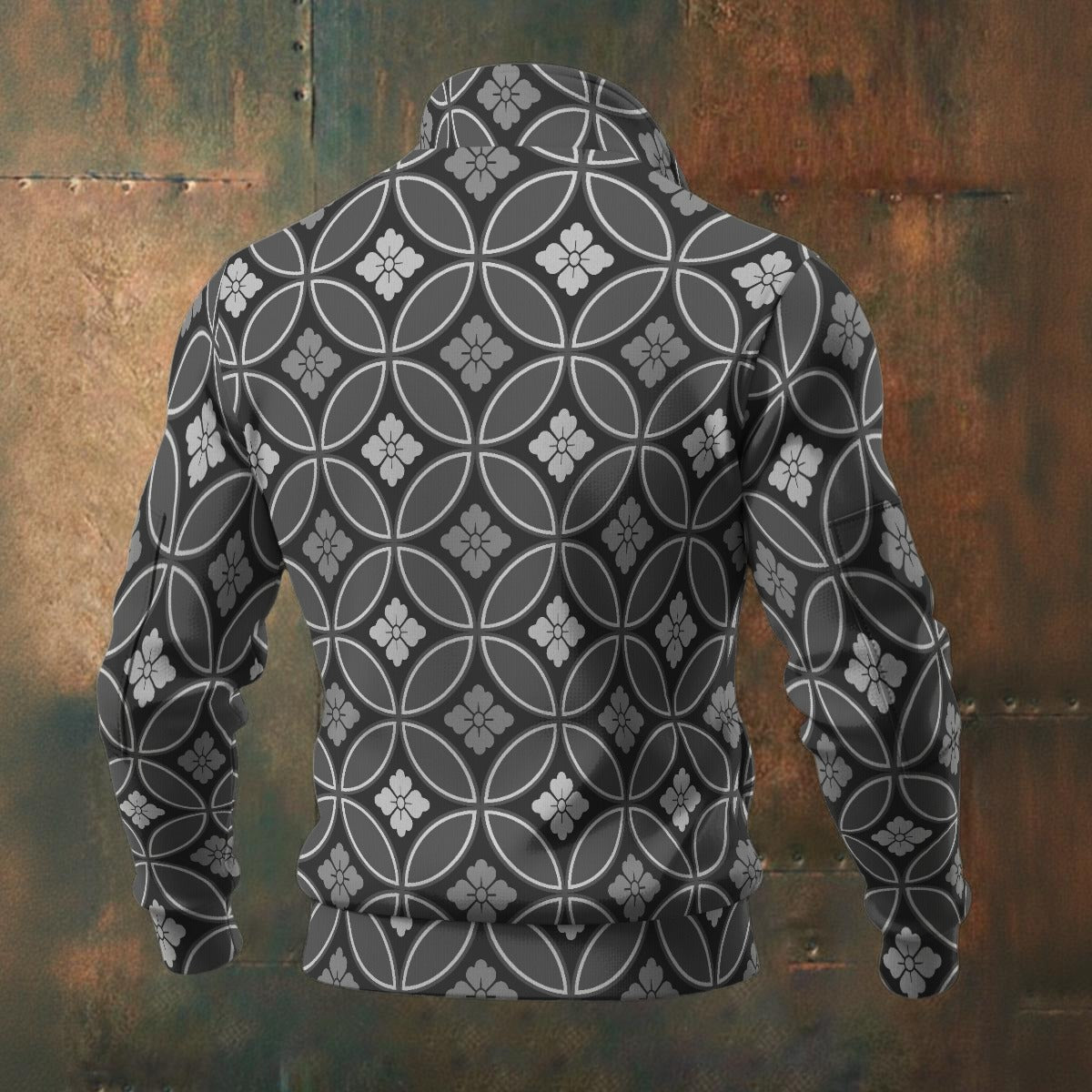 Japanese - Wagara - Shippo - Men's Thick Knit Fleece Jacket