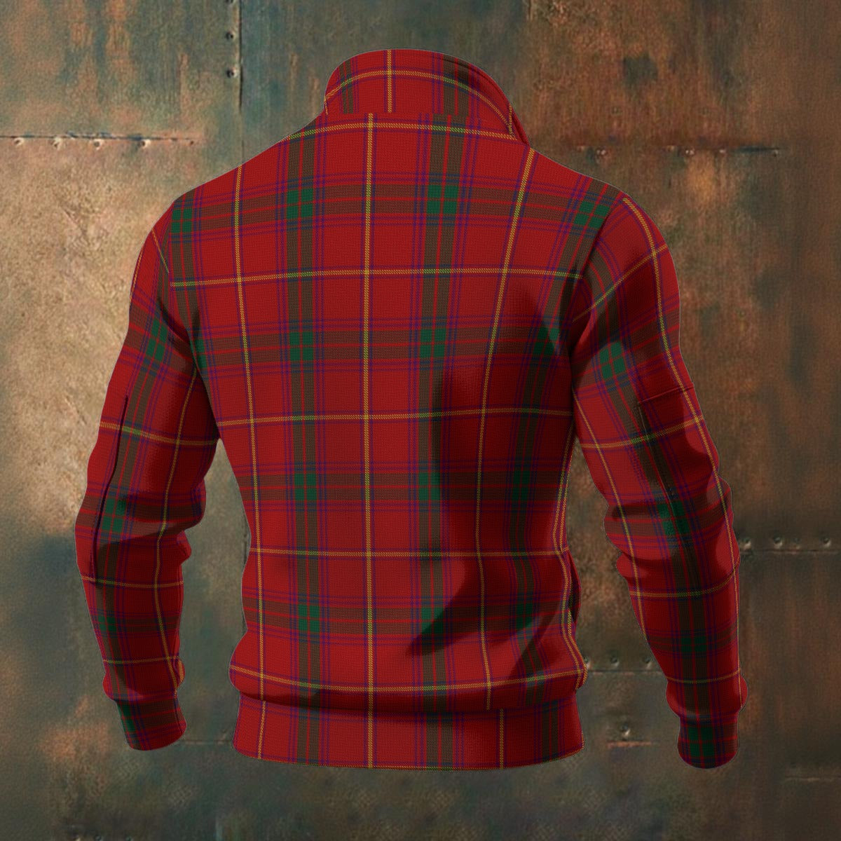 Irish - County Galway Tartan | Men's Thick Knit Fleece Jacket