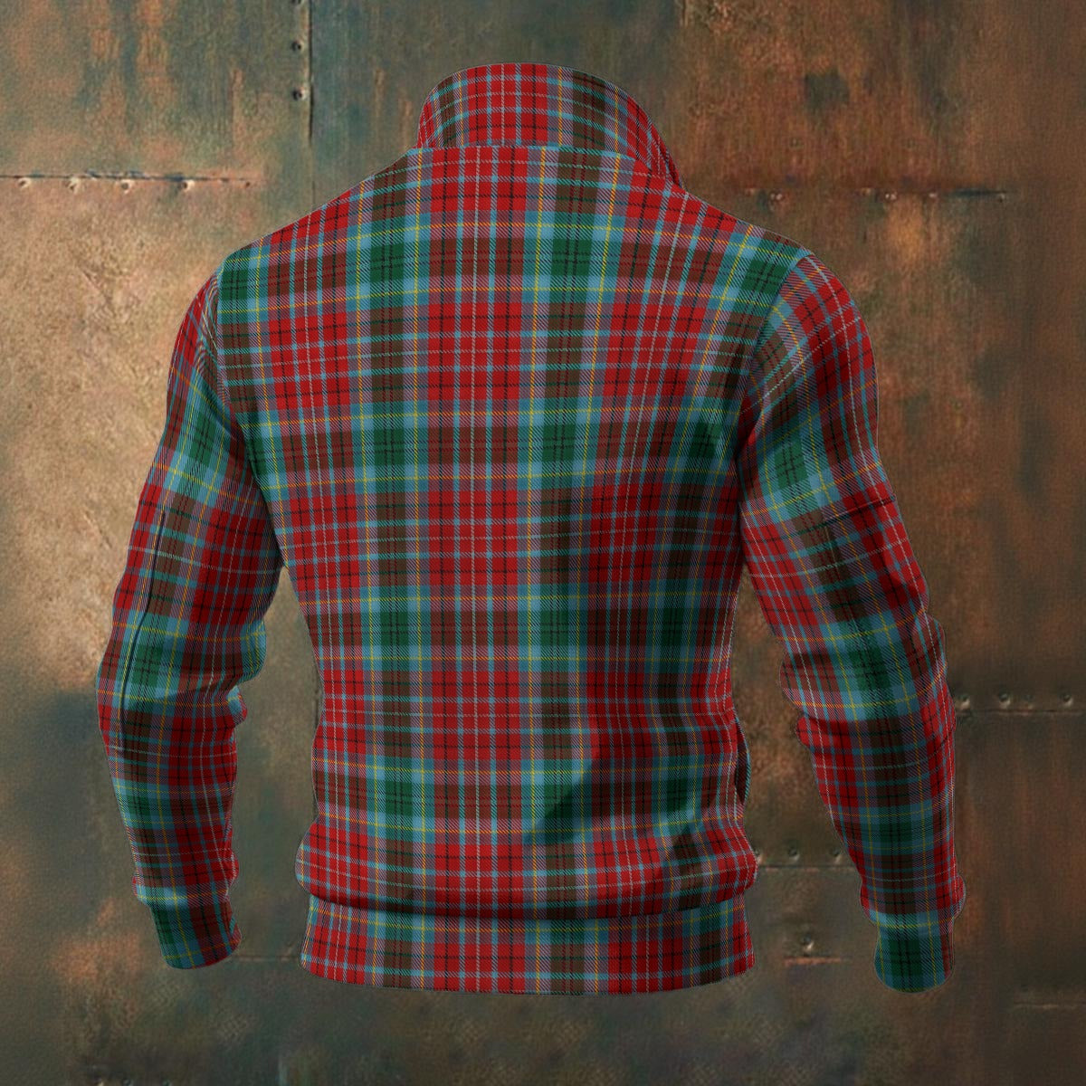 Canada - British Columbia Tartan | Men's Thick Knit Fleece Jacket