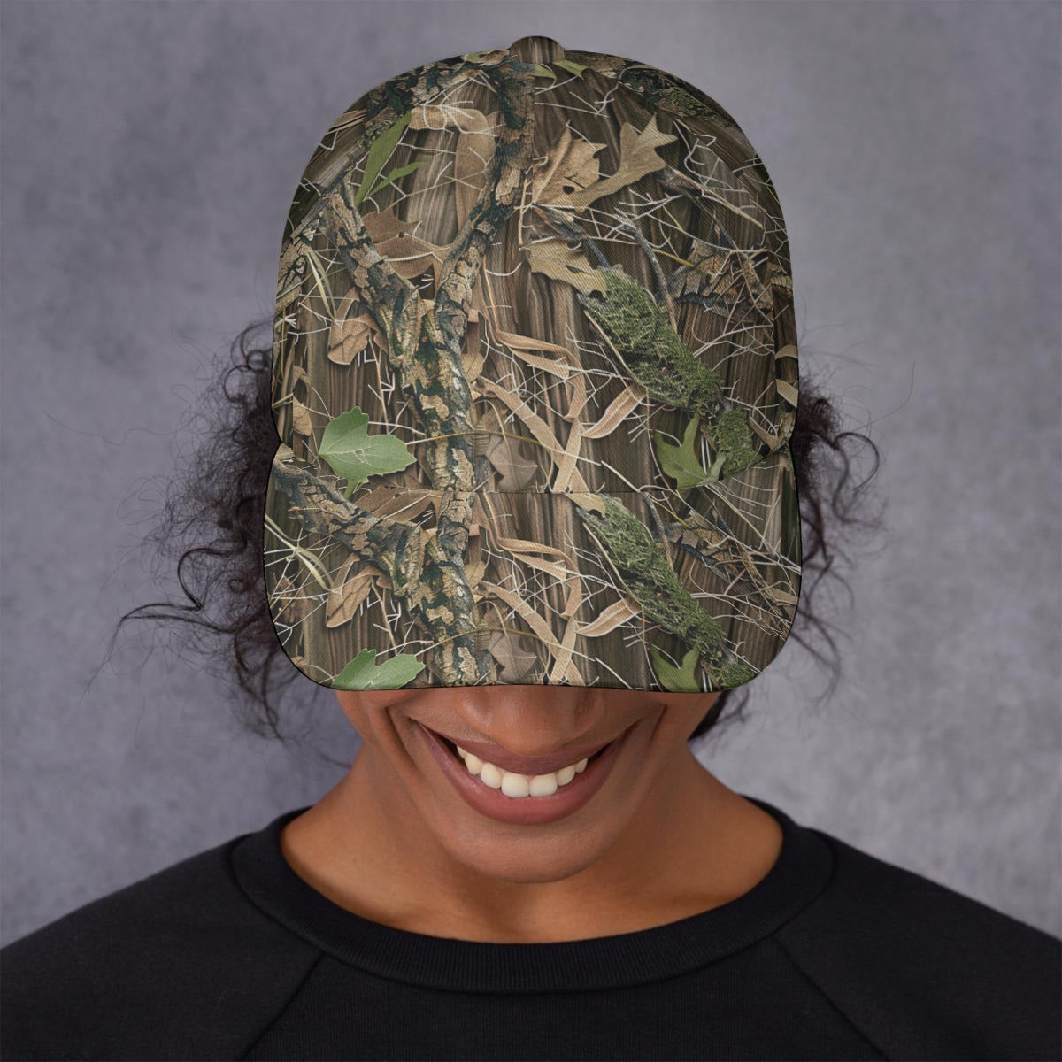 Bark & Leaf Scatter Camouflage | Hunting Camo | Peaked Cap