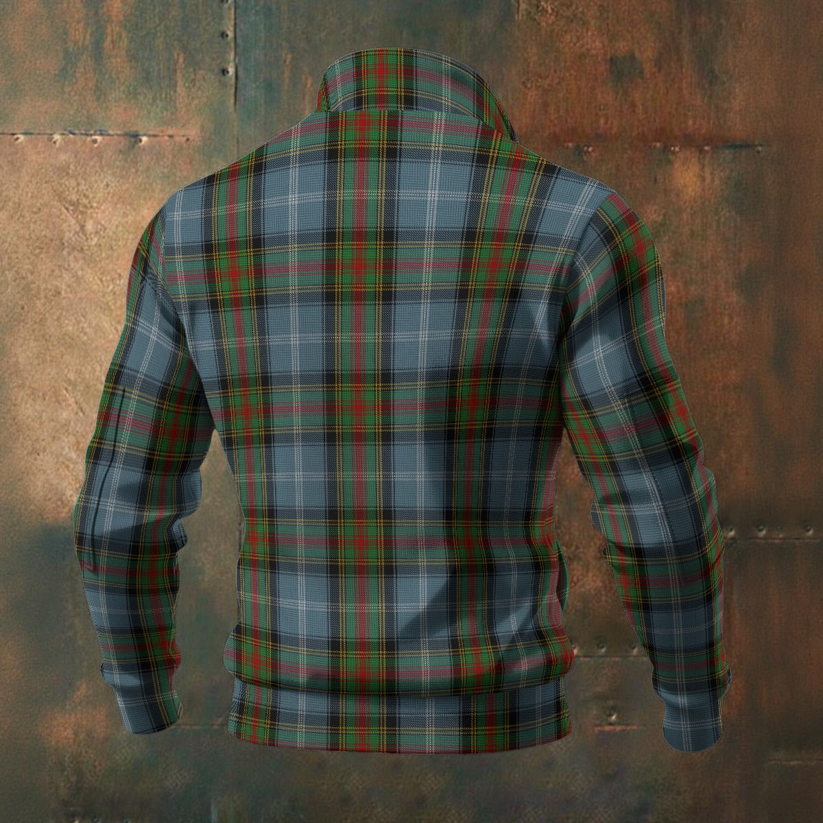 Clan Estes Tartan | Men's Thick Knit Fleece Jacket