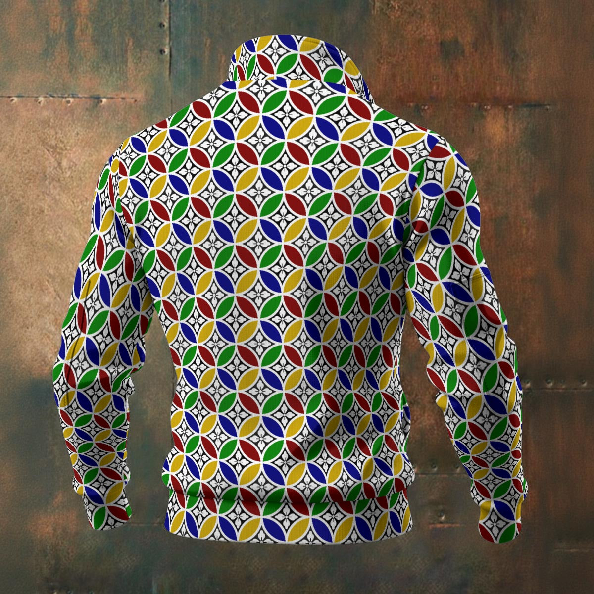 Japanese - Wagara - Shippo - Men's Thick Knit Fleece Jacket