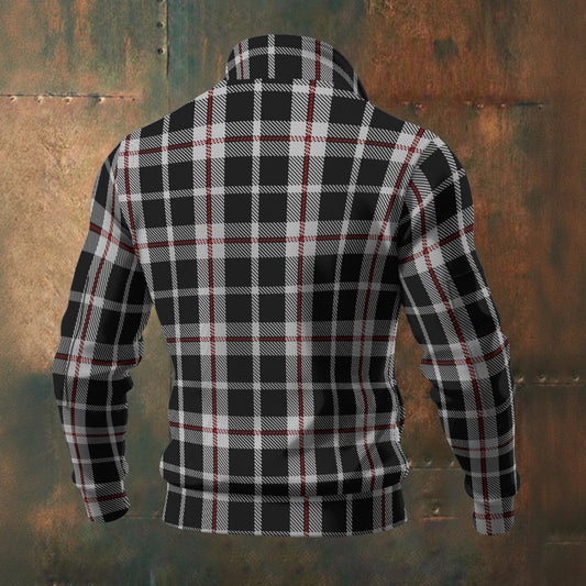 Cornish - St Piran's Flag Tartan | Men's Thick Knit Fleece Jacket