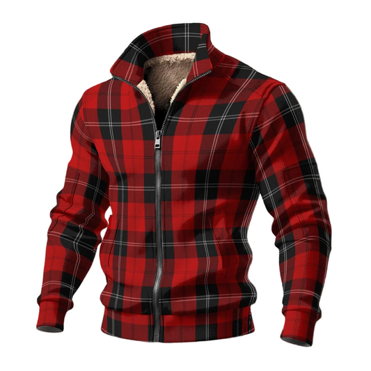 Clan Ramsay Tartan | Men's Thick Knit Fleece Jacket