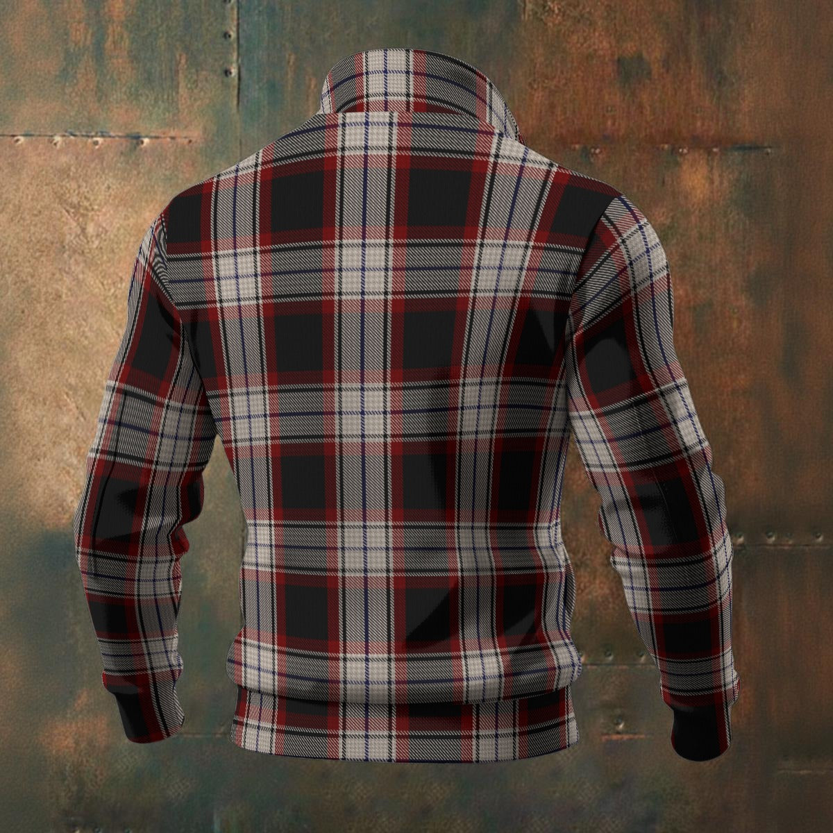 Breton - Bro Wened Tartan | Men's Thick Knit Fleece Jacket