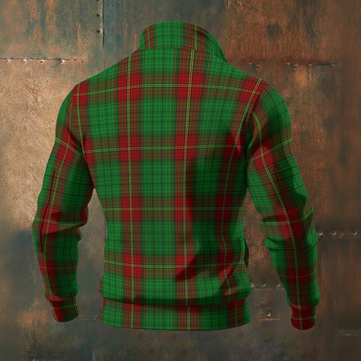 Irish - Ulster Red Tartan | Men's Thick Knit Fleece Jacket