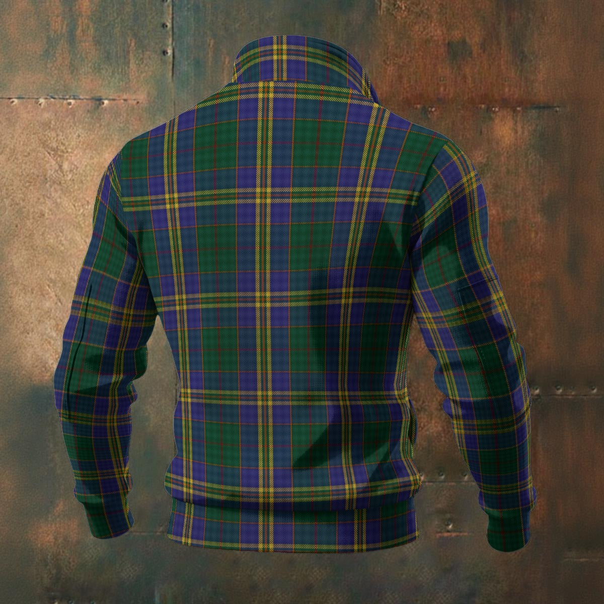 Irish - County Kilkenny Tartan | Men's Thick Knit Fleece Jacket