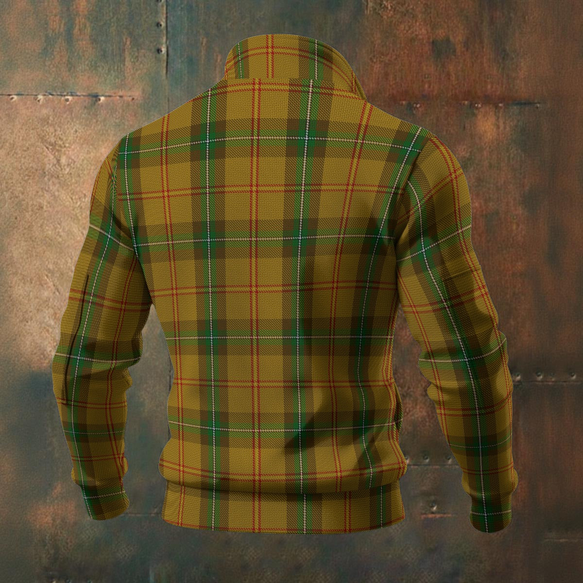 Canada - Saskatchewan Tartan | Men's Thick Knit Fleece Jacket