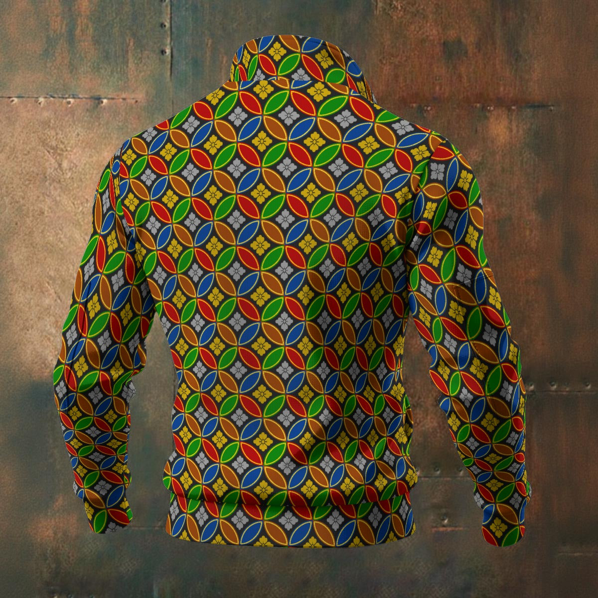 Japanes - Wagara - Shippo - Men's Thick Knit Fleece Jacket