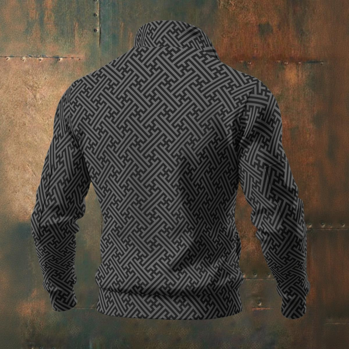 Japanese - Wagara - Sayagata - Men's Thick Knit Fleece Jacket